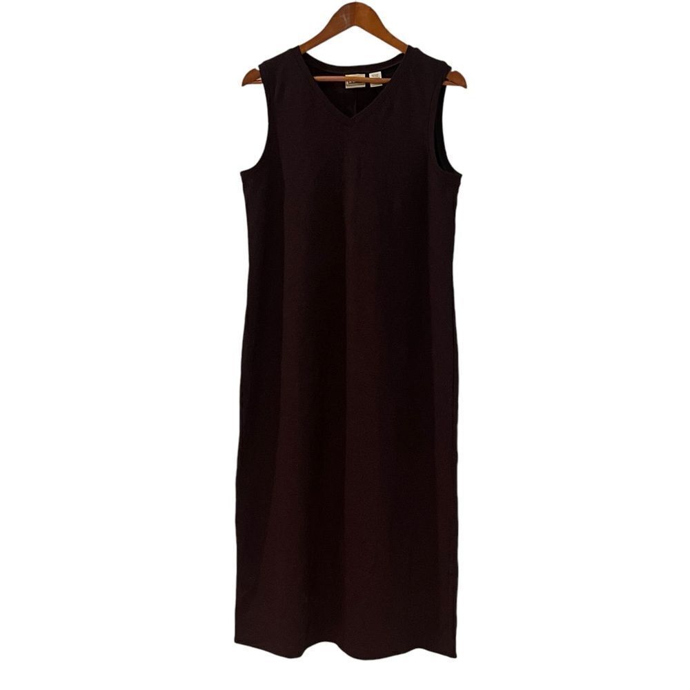 L.L.‎ Bean deep purple v neck midi dress
